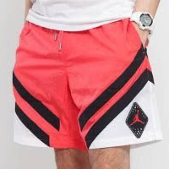 Air Jordan | Men's Retro Pink and Black Colorblock Legacy Swim Shorts (Size 3XL) - Picture 14 of 14